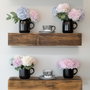 Hanah Home Raf275 Estantería Decorativa de Madera de 2 Piezas